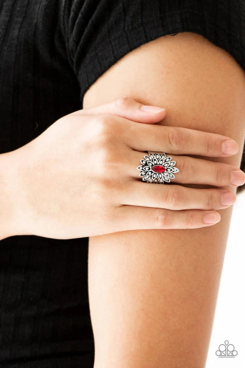 Blooming Fireworks Ring - Red   111-24E