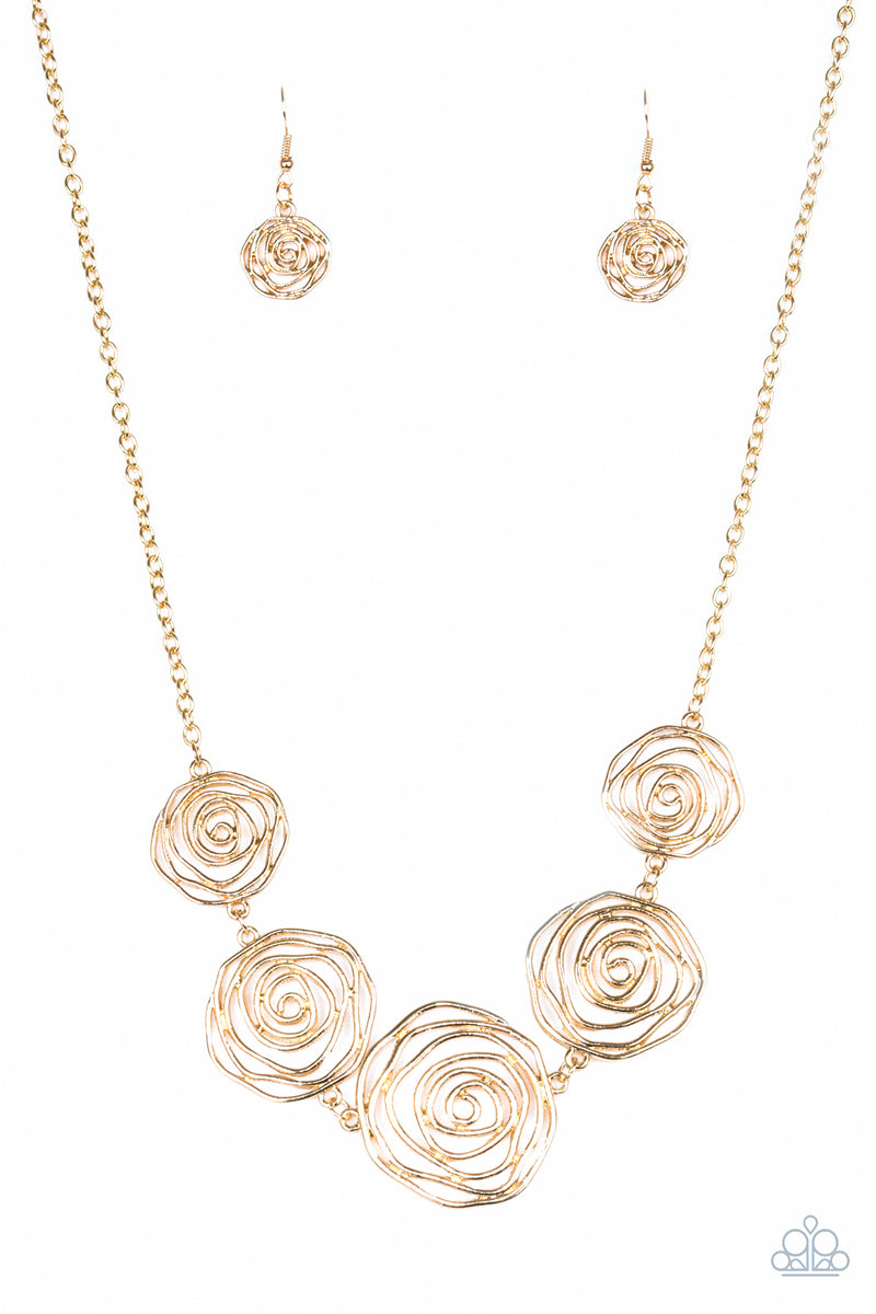 Rosey Rosette - Gold - Patricia's Passions Jewelry Boutique